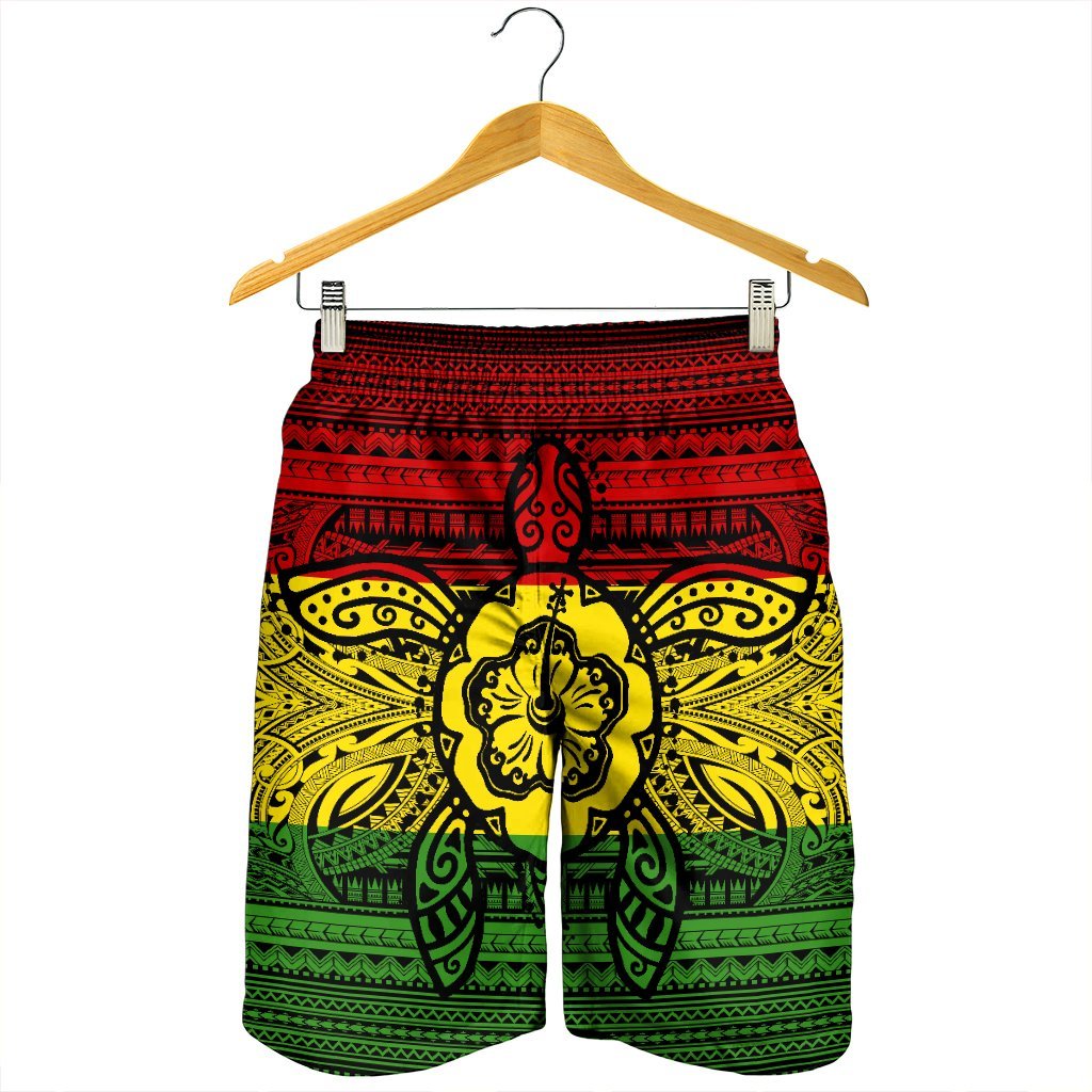 Hawaiian Turtle Polynesian Tribal Men's Shorts Reggae AH - Polynesian Pride