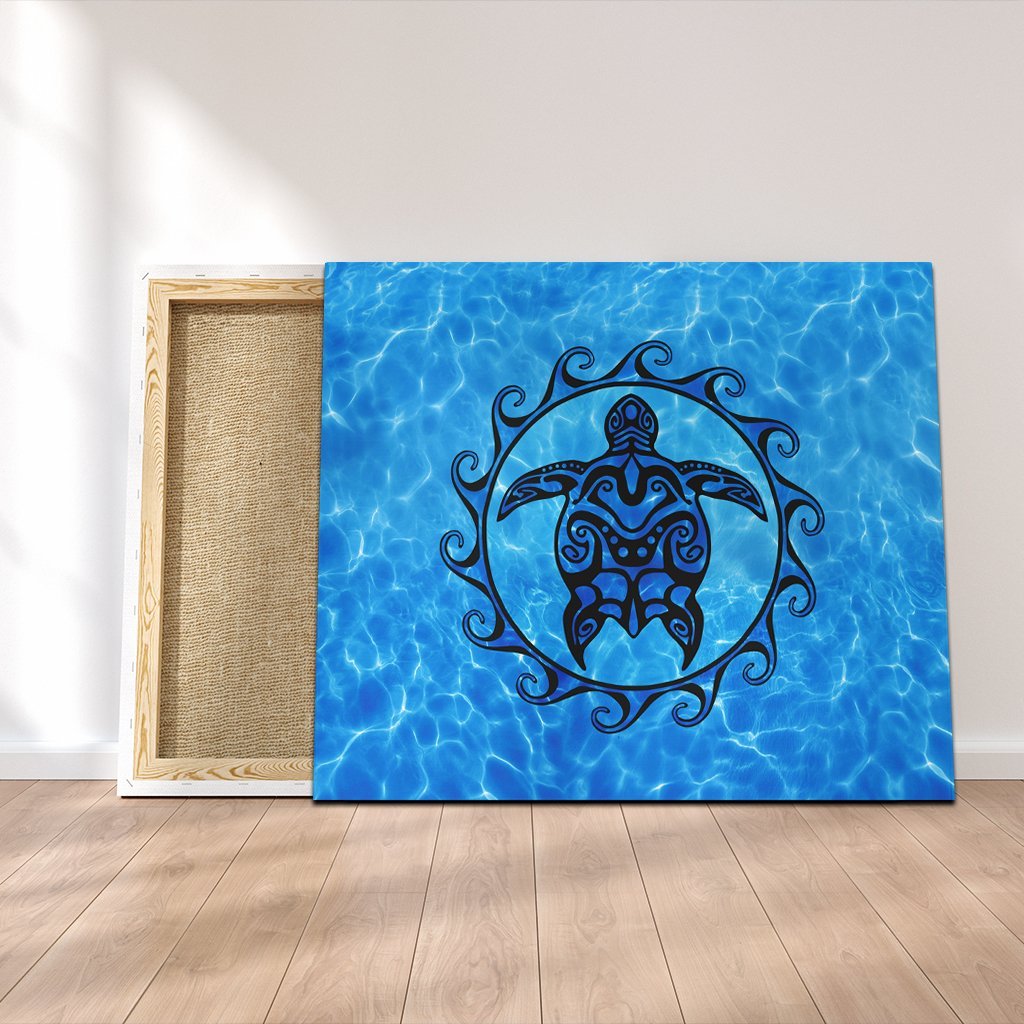 Hawaiian Turtle Polynesia Under The Sea Canvas - AH Canvas Poly-cotton - Polynesian Pride