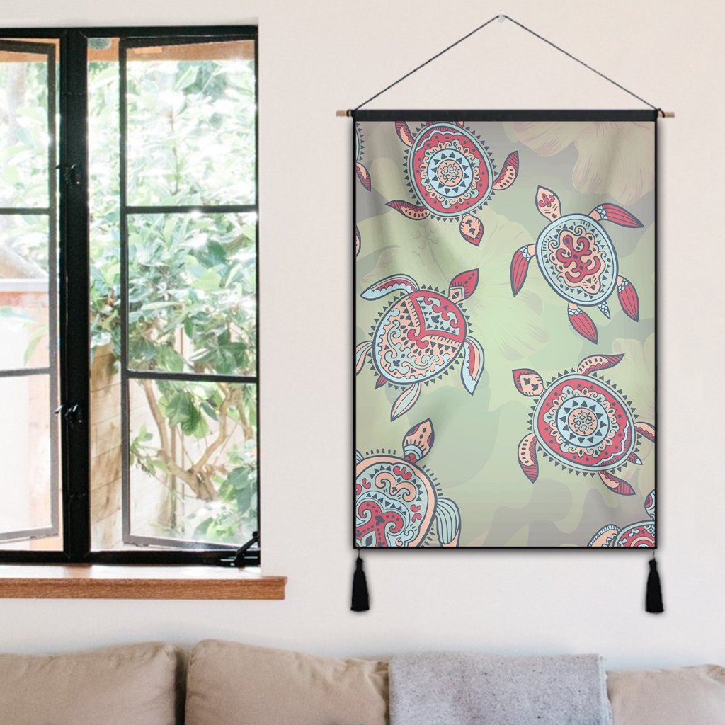 Hawaiian Turtle Polynesian Hanging Poster - AH - Polynesian Pride