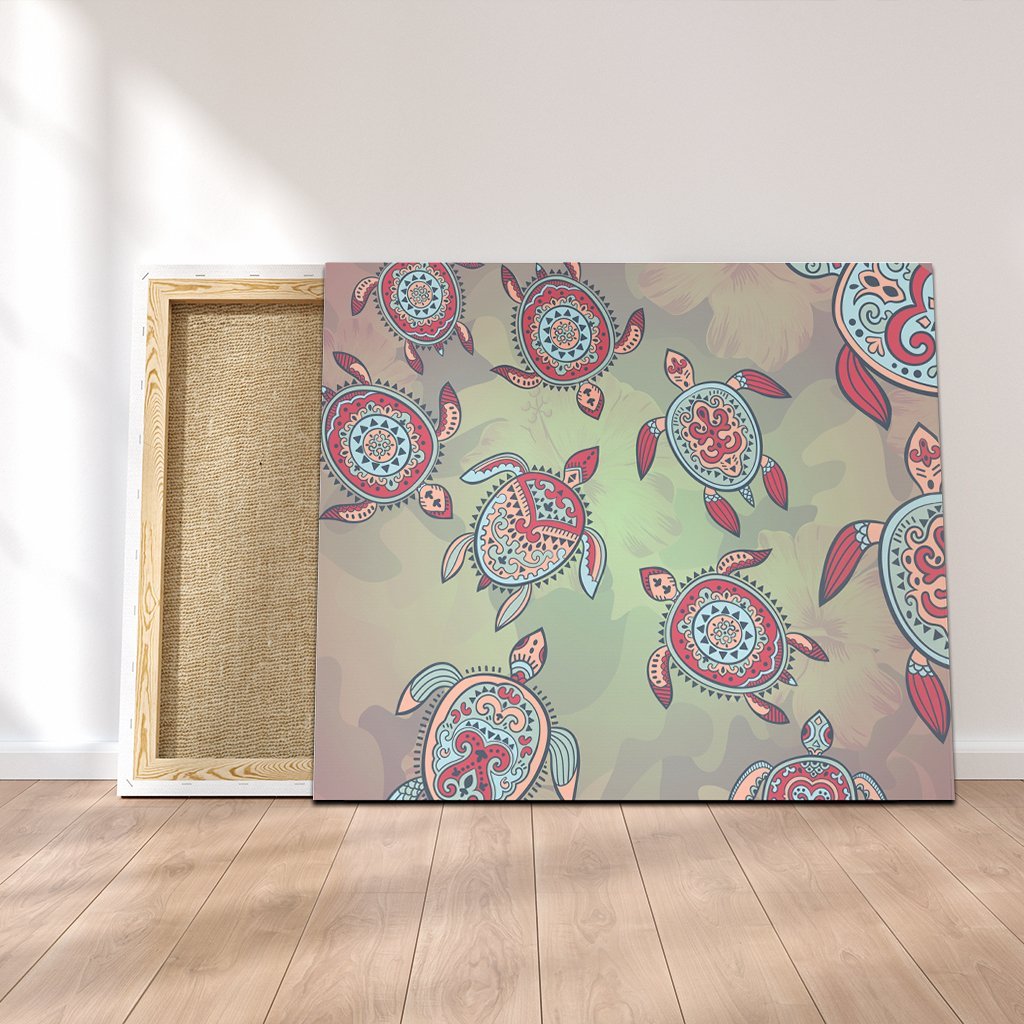 Hawaiian Turtle Polynesian Canvas - AH Canvas Poly-cotton - Polynesian Pride