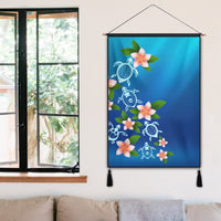 Hawaiian Tuttle And Plumeria Flower In The Sea Polynesian Hanging Poster - AH - Polynesian Pride