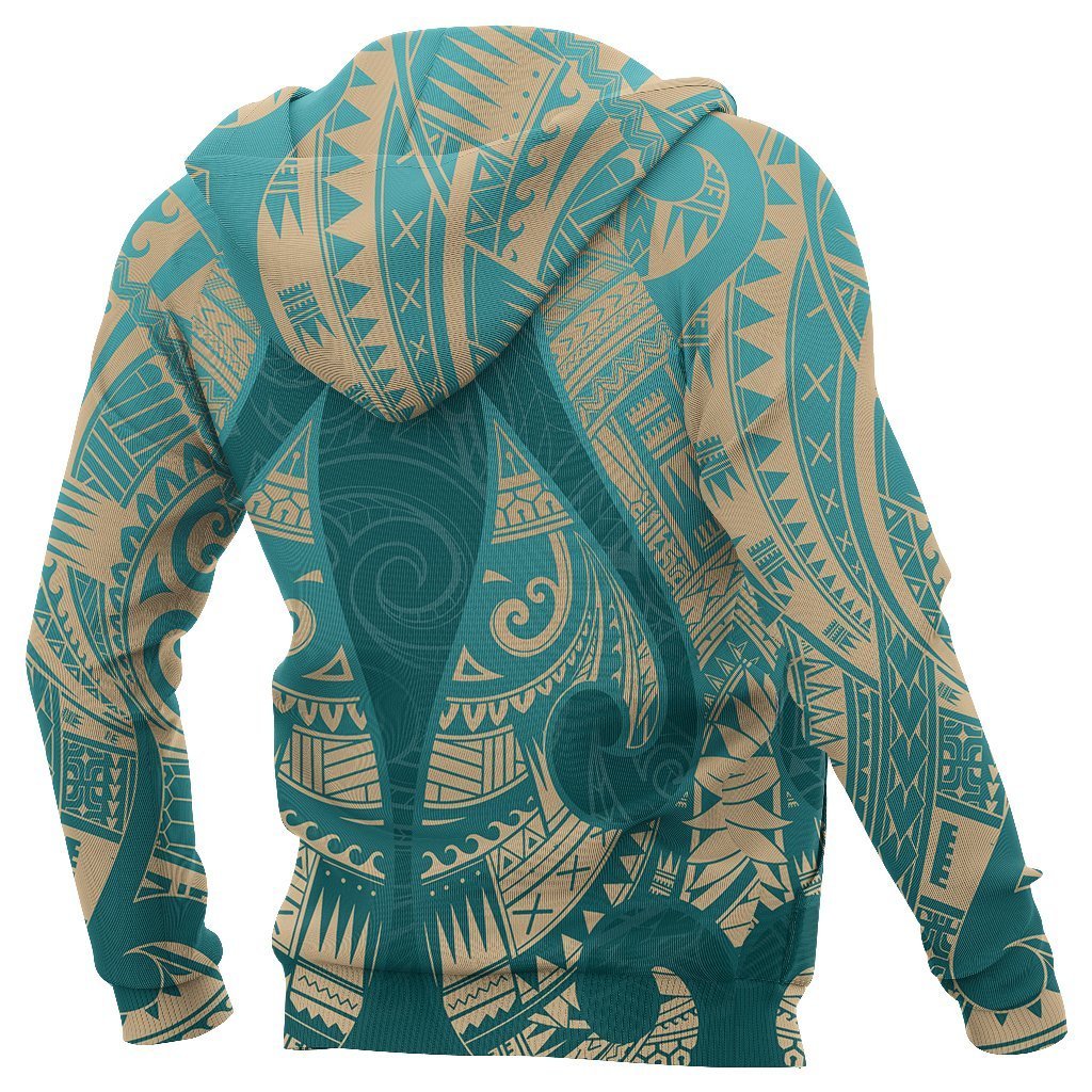 New Zealand Maori Hoodie, Hei Matau Tattoo Pullover Hoodie - Polynesian Pride