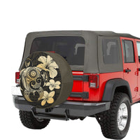 Hibiscus Plumeria Mix Polynesian Turtle Spare Tire Cover AH - Polynesian Pride