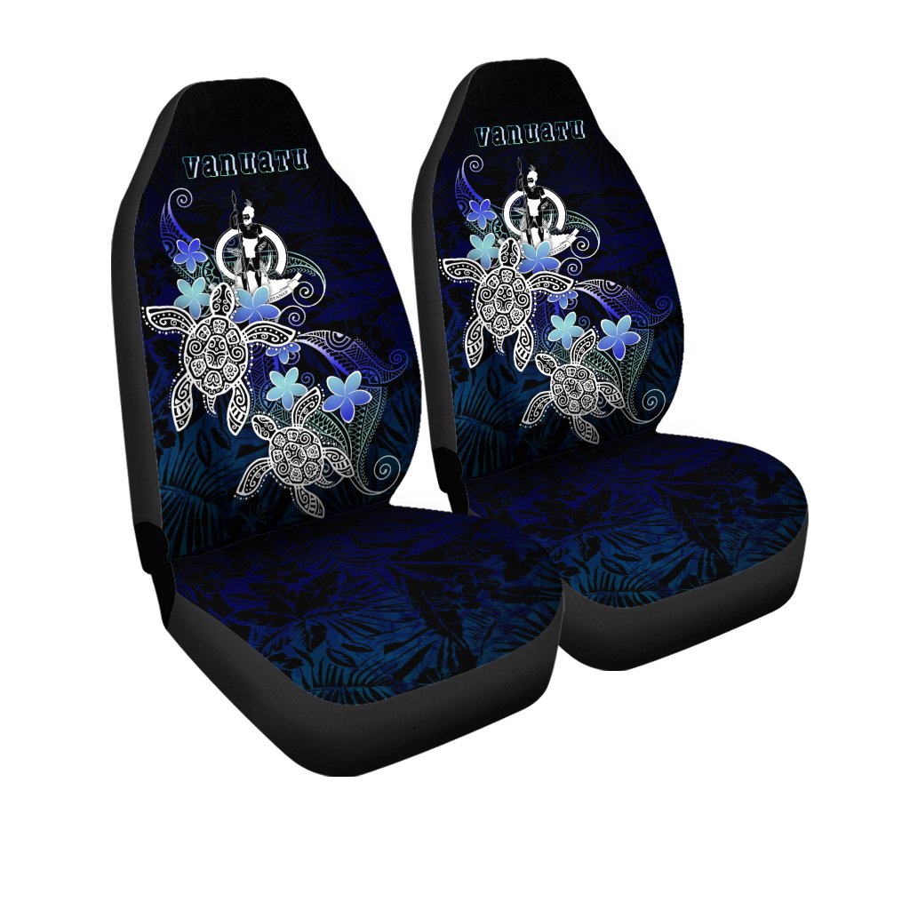 Vanuatu Polynesian Car Seat Covers - Blue Turtle Couple - Polynesian Pride