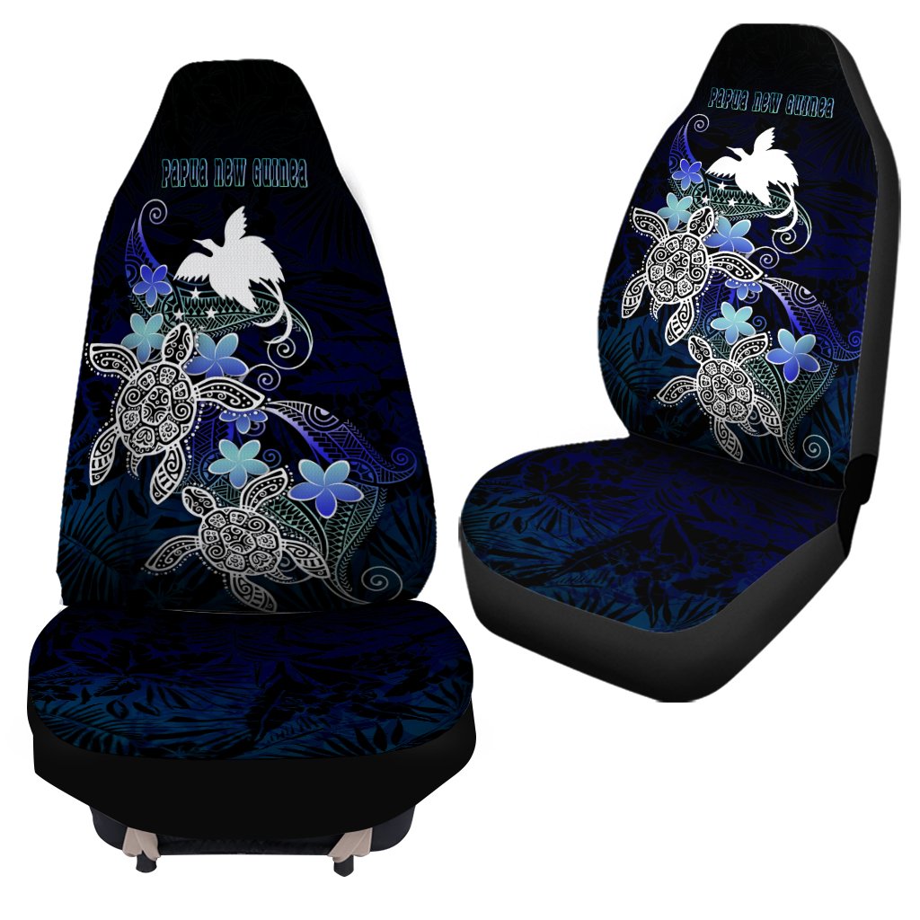 Papua New Guinea Polynesian Car Seat Covers - Blue Turtle Couple - Polynesian Pride