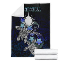 Marshall Islands Polynesian Premium Blanket - Blue Turtle Couple - Polynesian Pride