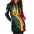 Vanuatu Hoodie Dress Mix Maori Silver Fern LT6 Red - Polynesian Pride