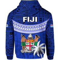 Fiji Coat of Arms Hoodie Polynesian Tapa Palm Tree LT9 - Polynesian Pride
