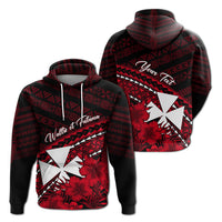 Wallis et Futuna Custom Hoodie - Tapa Hibiscus Vibes LT7 Red - Polynesian Pride