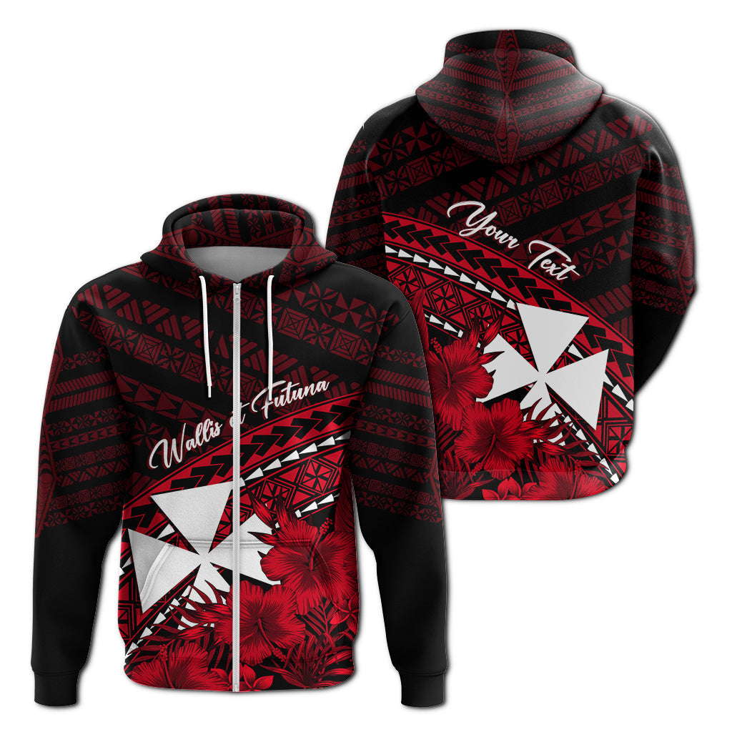 Wallis et Futuna Custom Hoodie - Tapa Hibiscus Vibes LT7 - Polynesian Pride