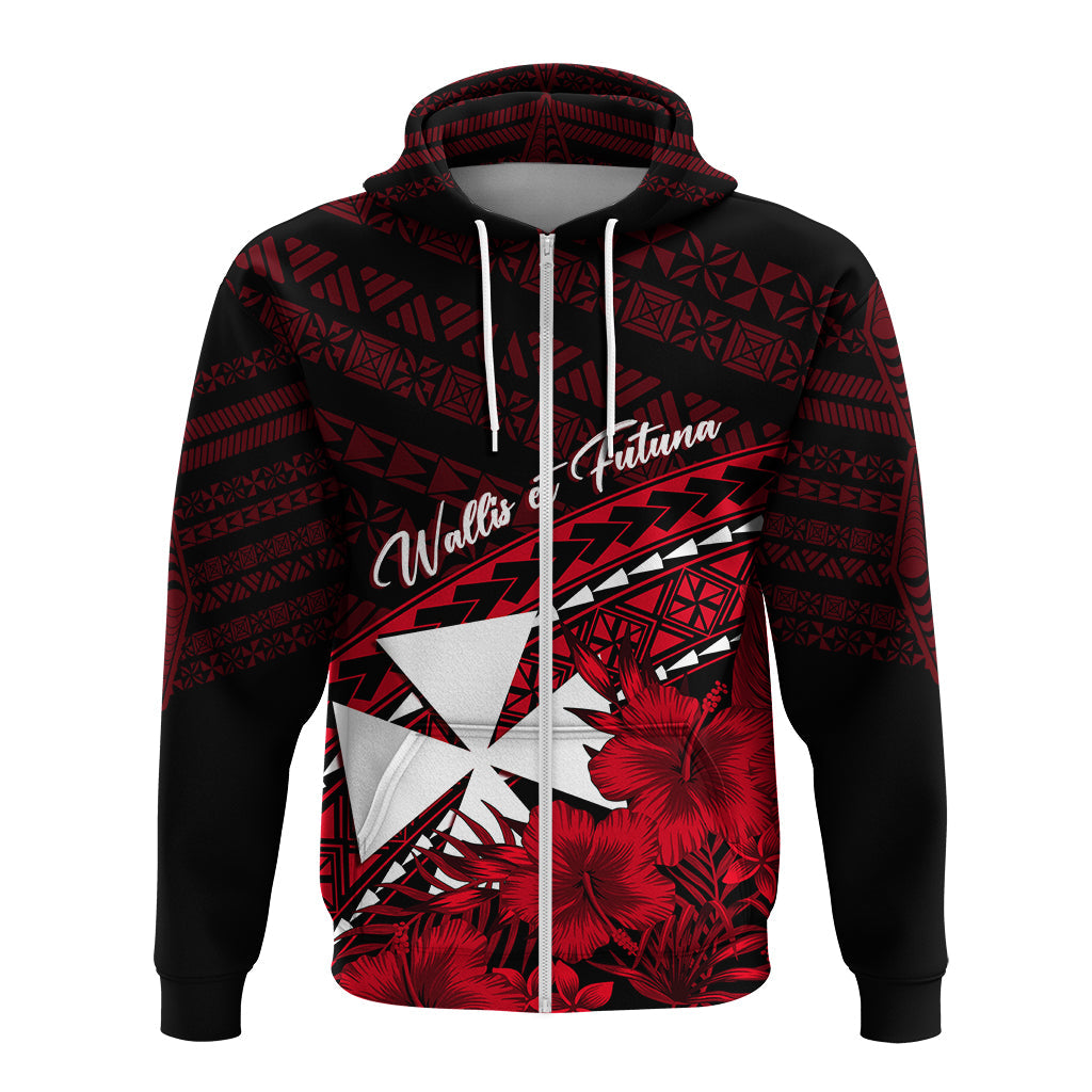 Wallis et Futuna Custom Hoodie - Tapa Hibiscus Vibes LT7 - Polynesian Pride