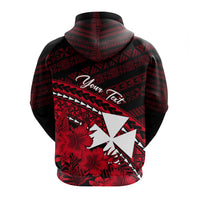Wallis et Futuna Custom Hoodie - Tapa Hibiscus Vibes LT7 - Polynesian Pride