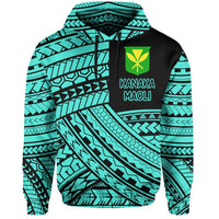 Polynesian Protect Mauna Kea Kanaka Maoli Hawaii Hoodie Turquoise Quarter Style - Polynesian Pride
