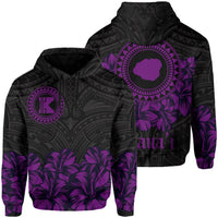 Kauai Map Hibiscus Polynesian Hoodie Lithe Style Unisex Purple - Polynesian Pride