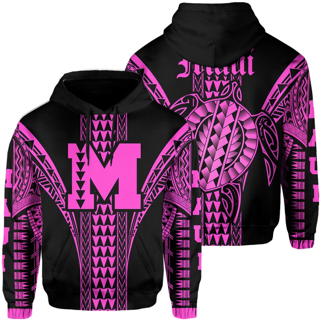 Maui Island Polynesian Hoodie Comely Style Unisex Pink - Polynesian Pride