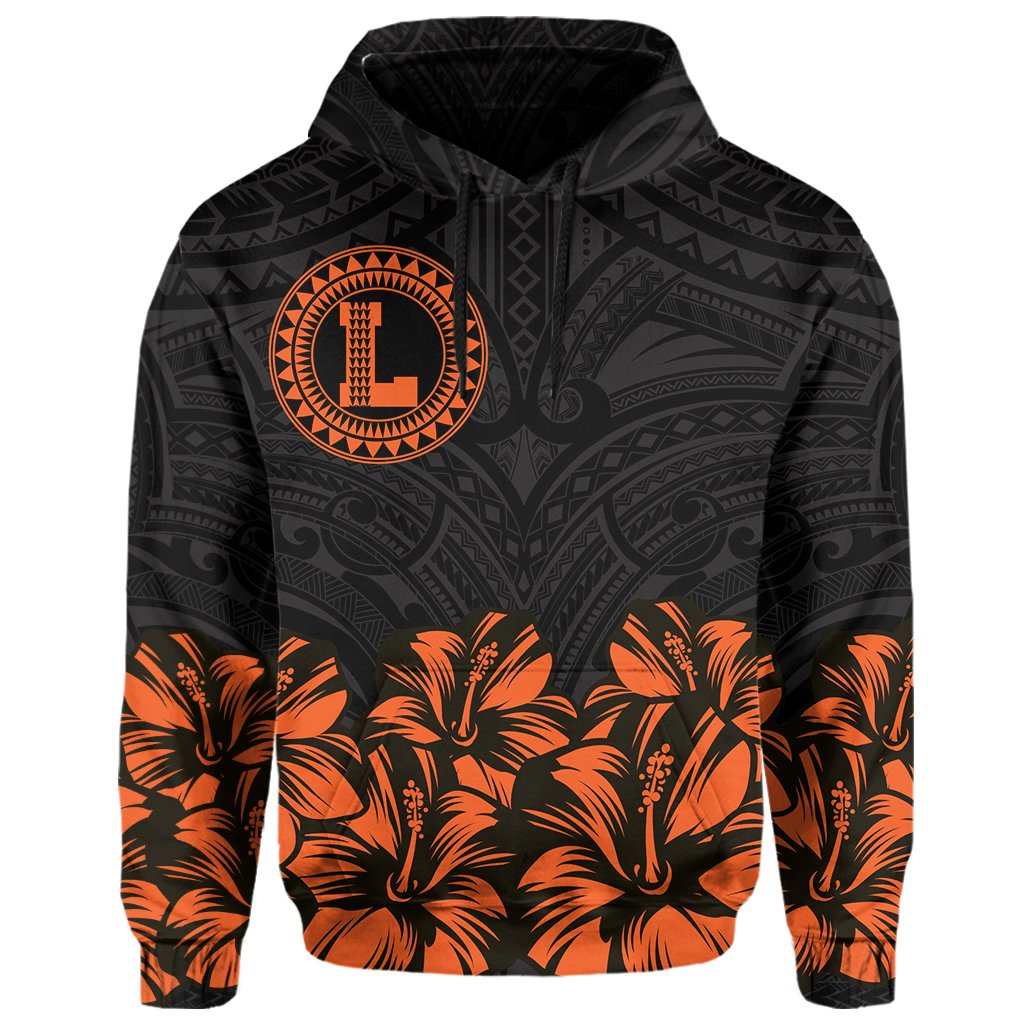 Lanai Map Hibiscus Polynesian Hoodie Lithe Style - Polynesian Pride