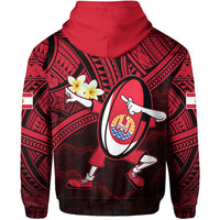 Tahiti Rugby Zip Hoodie Dab Trend Creative - Polynesian Pride