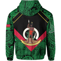 Custom Vanuatu Rugby Hoodie Flag Style - Polynesian Pride