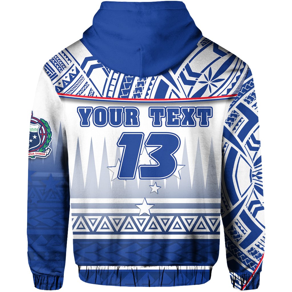 Custom Manu Samoa Rugby Hoodie Impressive Version Custom Text and Number - Polynesian Pride