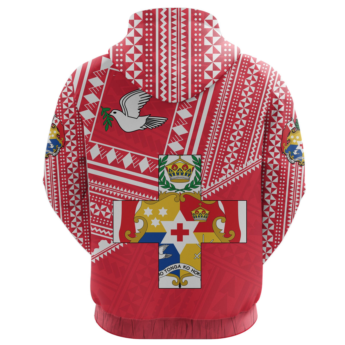 Custom Mate Maa Tonga Zip Hoodie Coat of Arms - Polynesian Pride