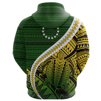 Cook Islands Zip Hoodie Style Turtle Rugby - Polynesian Pride