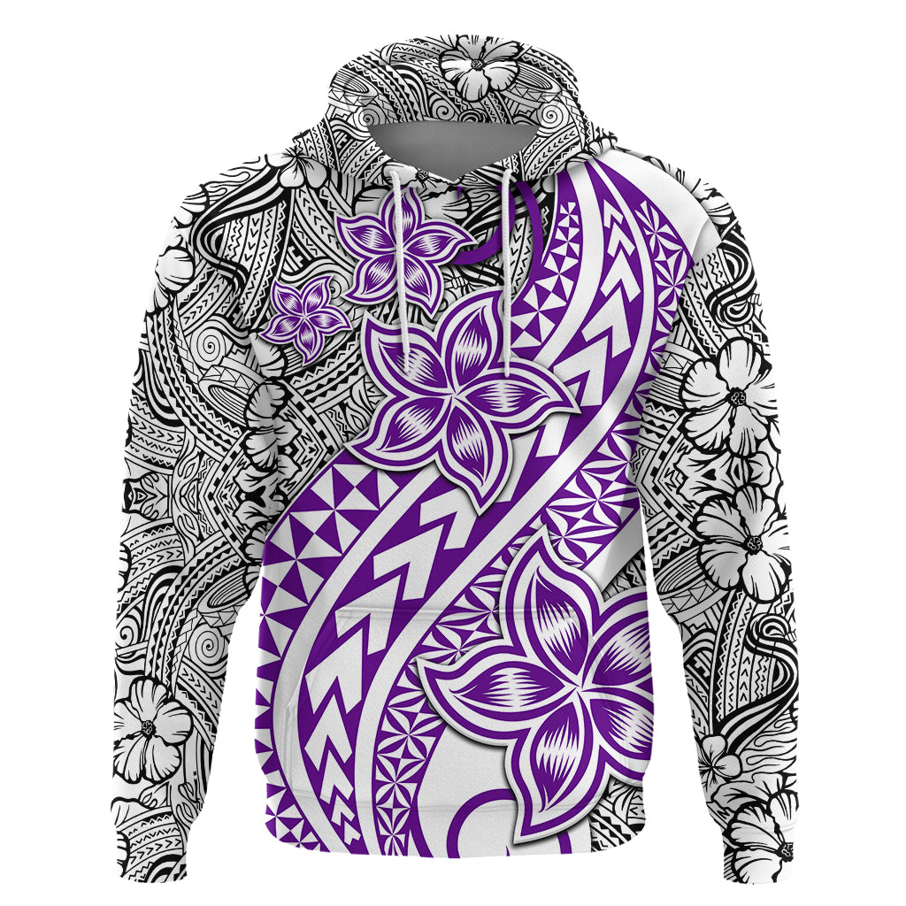 Traditional Polynesian Tribal Tattoo Retro Couple Hoodie Purple LT9 - Polynesian Pride