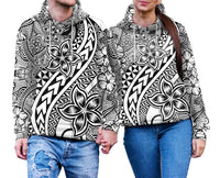 Traditional Polynesian Tribal Tattoo Retro Couple Hoodie Black LT9 No Men - Polynesian Pride