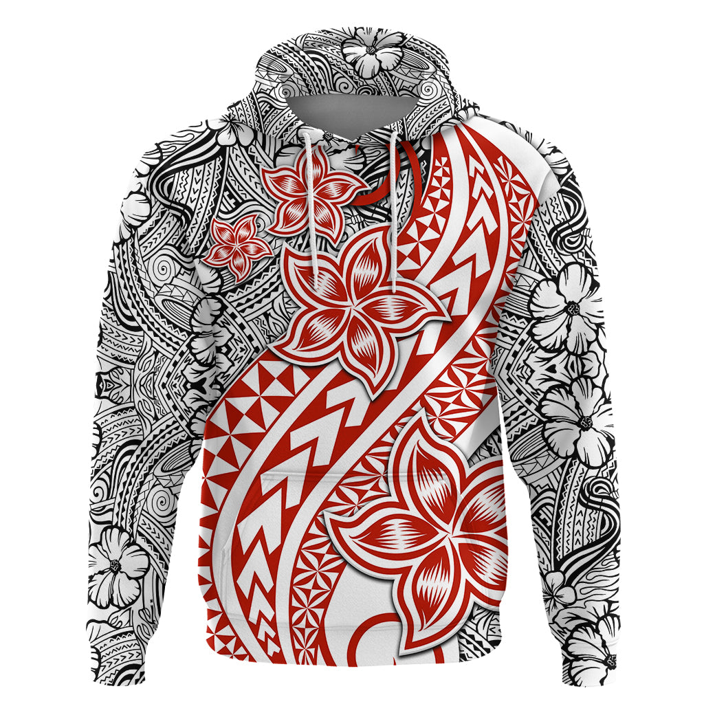 Traditional Polynesian Tribal Tattoo Retro Couple Hoodie Red LT9 - Polynesian Pride