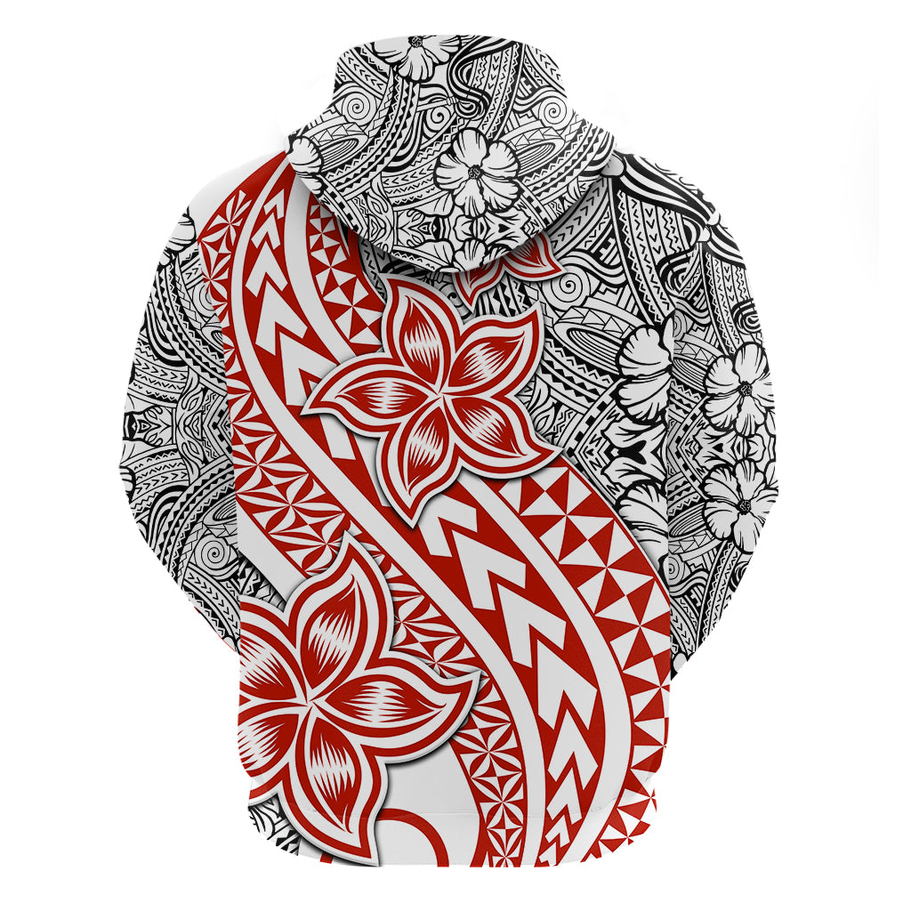 Traditional Polynesian Tribal Tattoo Retro Couple Hoodie Red LT9 - Polynesian Pride