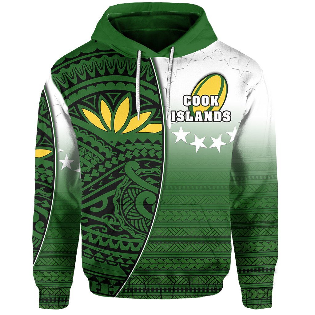 Custom Cook Islands Rugby Hoodie Impressive Version Custom Text and Number - Polynesian Pride