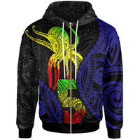 Polynesian Zip up Hoodie Polynesian Octopus Number Style Five Unisex Black - Polynesian Pride