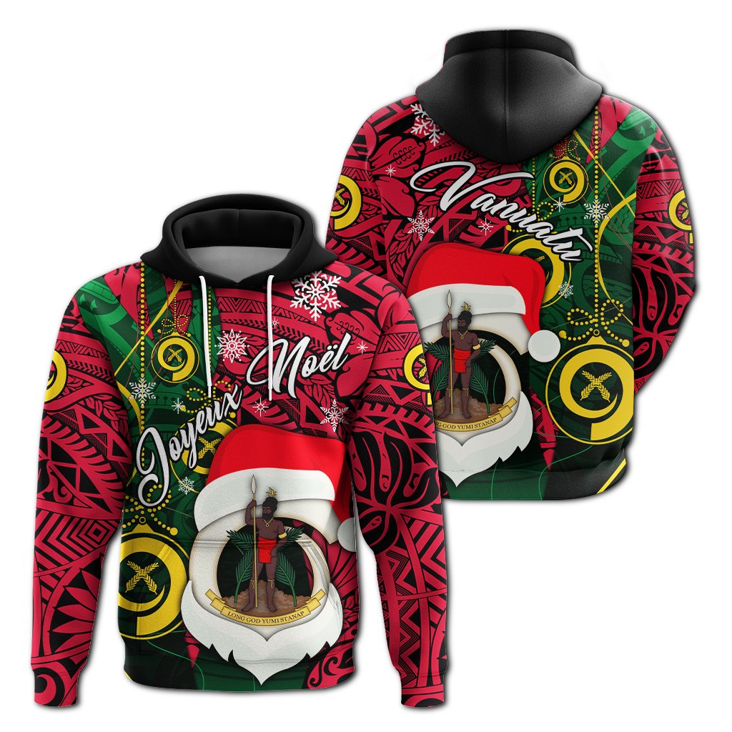 Vanuatu Christmas Joyeux Nol Santas God Yumi Hoodie LT2 Hoodie PURPLE - Polynesian Pride