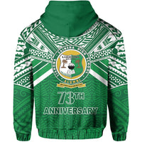 Custom Happy Anniversary Liahona Zip Hoodie Tonga High School - Polynesian Pride
