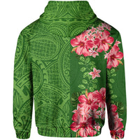Hawaii Tropical Flower Polynesian Hawaiian Hoodie Zip Curtis Style - Polynesian Pride