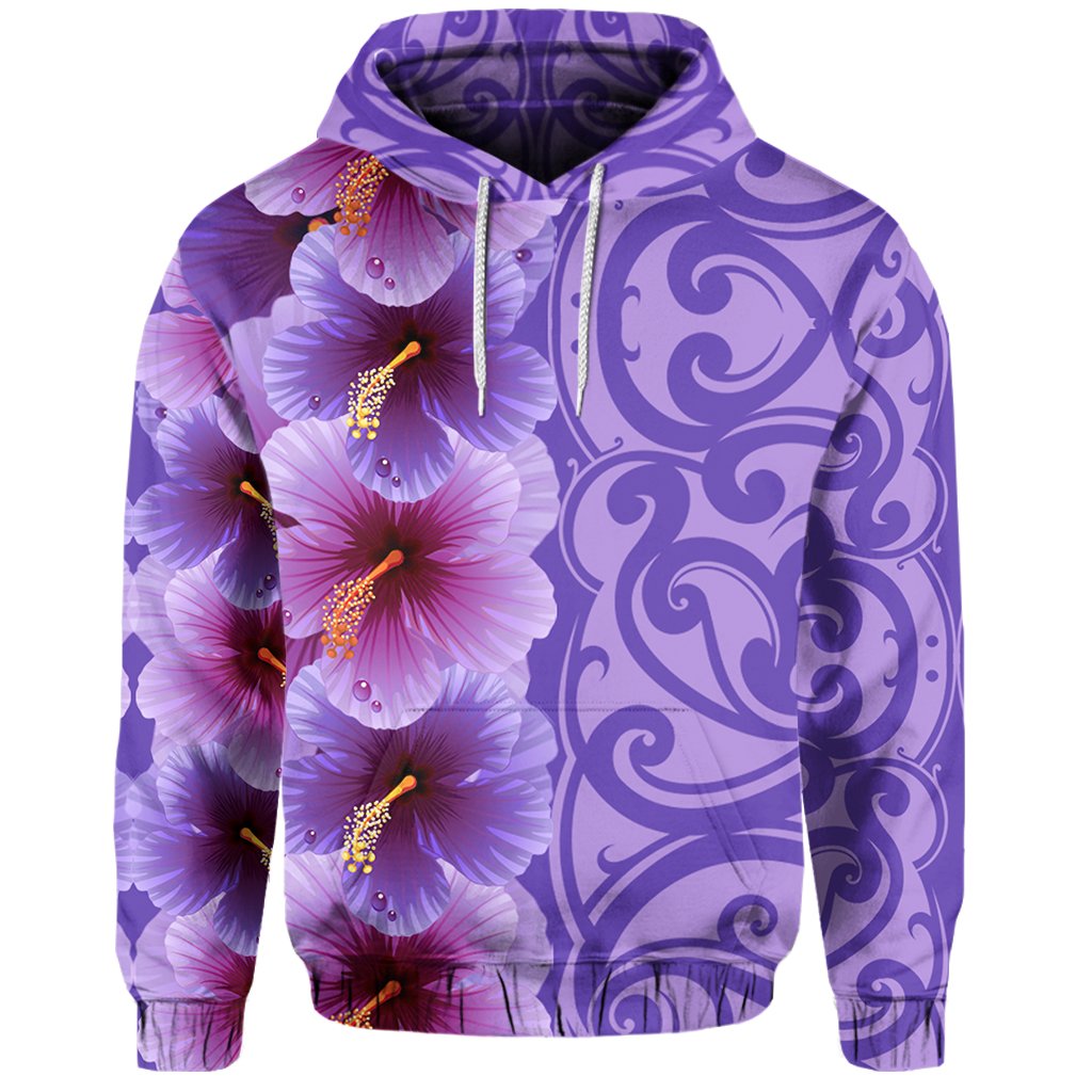 Hawaii Hibiscus Flower Polynesian Hawaiian Hoodie Curtis Style - Polynesian Pride