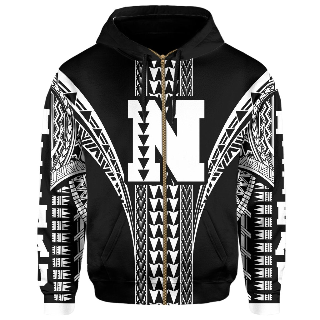 Niihau Island Polynesian Hoodie Zip Comely Style - Polynesian Pride