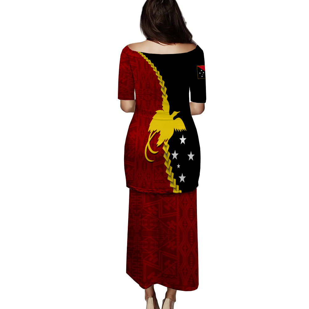 Papua New Guinea Puletasi Dress 47th Independence Anniversary - Motu Revareva LT7 - Polynesian Pride