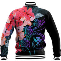 Hawaii Turtle Polynesian Tropical Baseball Jacket - Cora Style - AH - Polynesian Pride