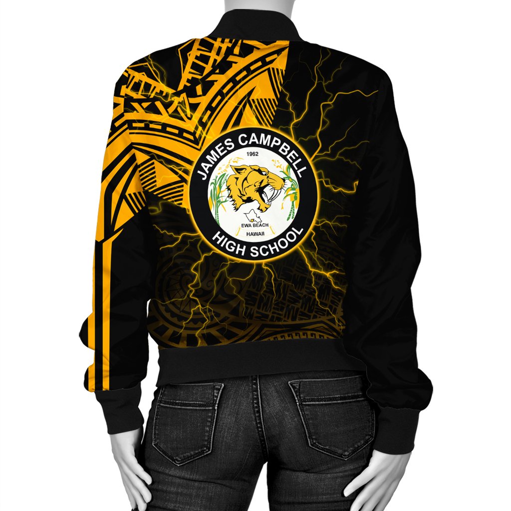 hawaiiJacket - James Campbell High Women's Bomber Jacket - Forc Style AH - Polynesian Pride