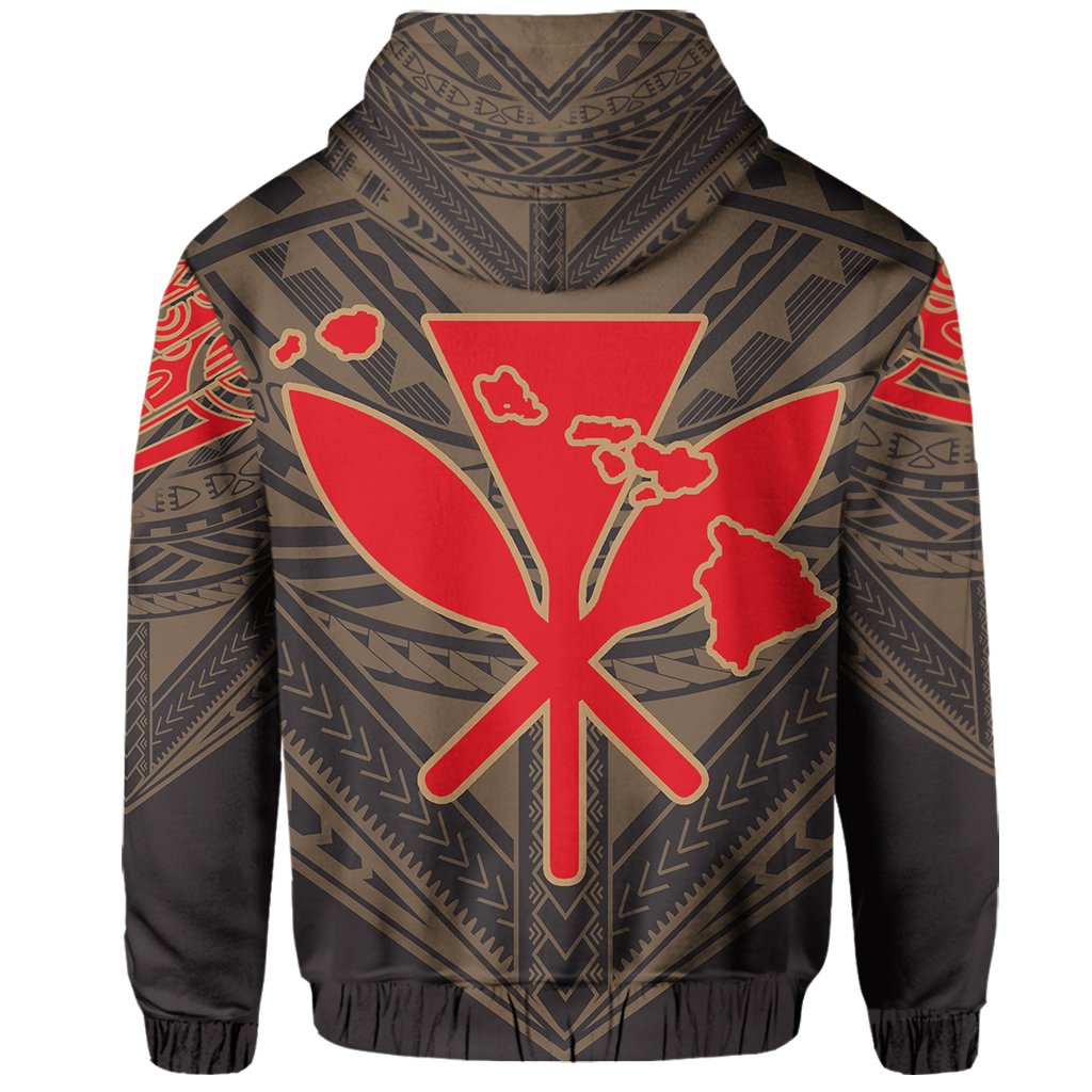 Hawaiian Kanaka Map Football Jersey Hoodie Grey Roger Style - Polynesian Pride