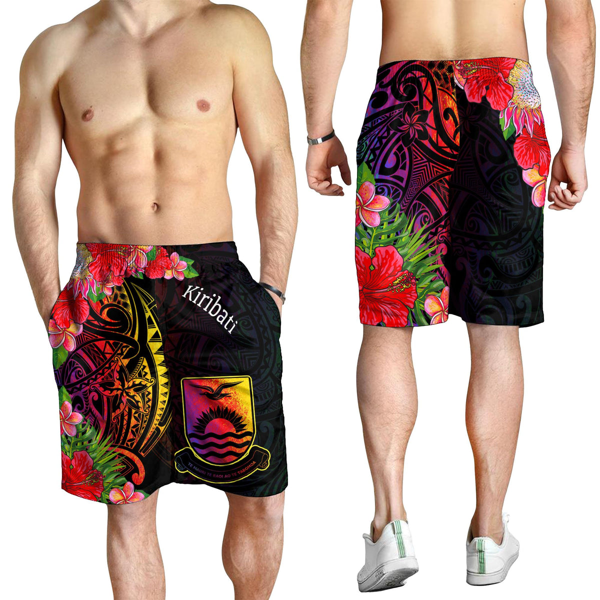 Kiribati Men's Shorts - Tropical Hippie Style - Polynesian Pride