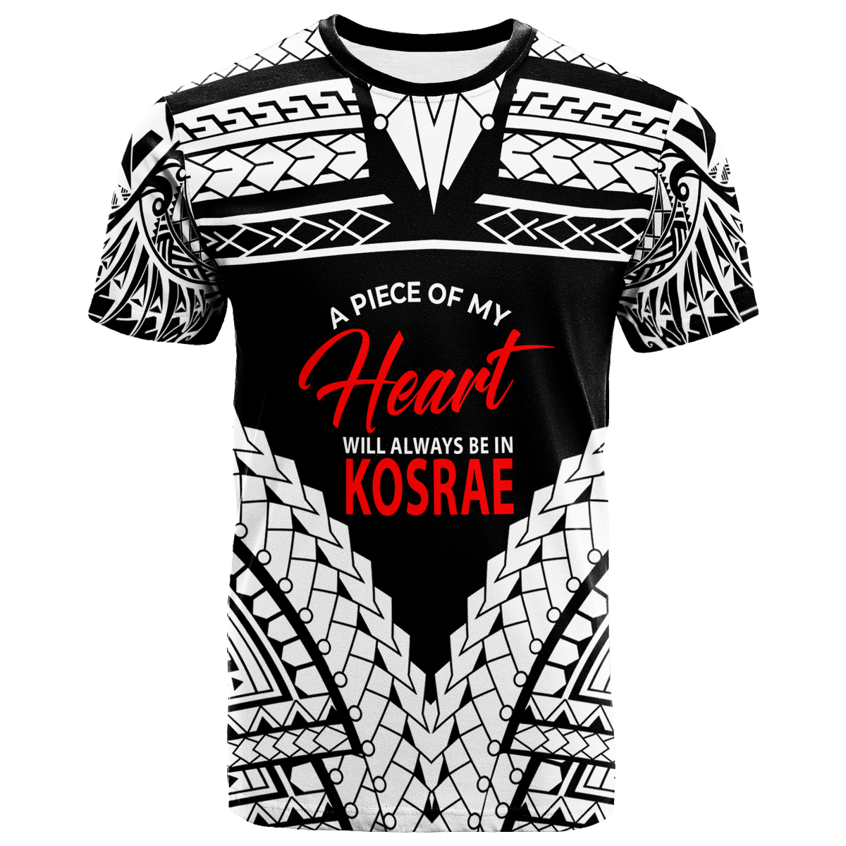 Kosrae T Shirt A Piece Of My Heart Unisex White - Polynesian Pride