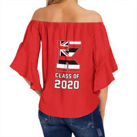 (Personalised) Hawaii - Kahuku High Custom Your Class Off Shoulder Waist Wrap Top AH - Polynesian Pride