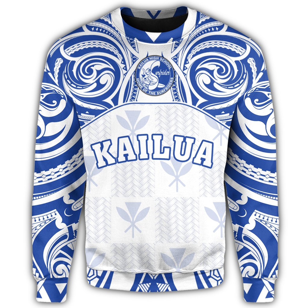 hawaiiSweat Shirt - Kanaka Kailua High School Sweat Shirt Demodern Style AH - Polynesian Pride