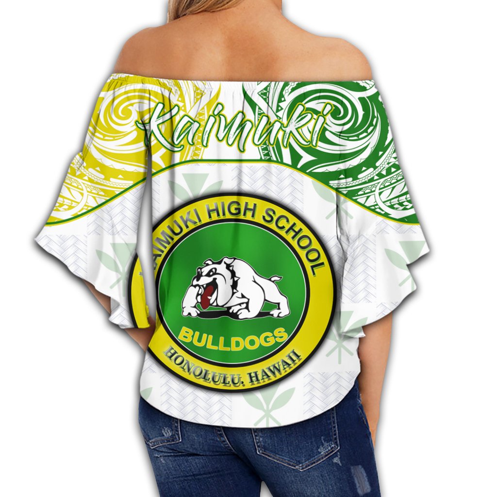 Hawaii - Kanaka Kaimuki High School Off Shoulder Waist Wrap Top Demodern Style AH - Polynesian Pride
