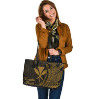 Hawaii Kanaka Maoli Leather Tote - Wings Style - Polynesian Pride