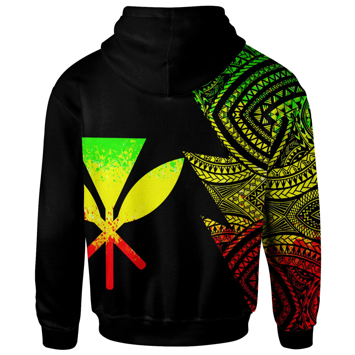 Hawaii Kanaka Maoli Custom Personalized Zip up Hoodie Flash Style Reggae - Polynesian Pride