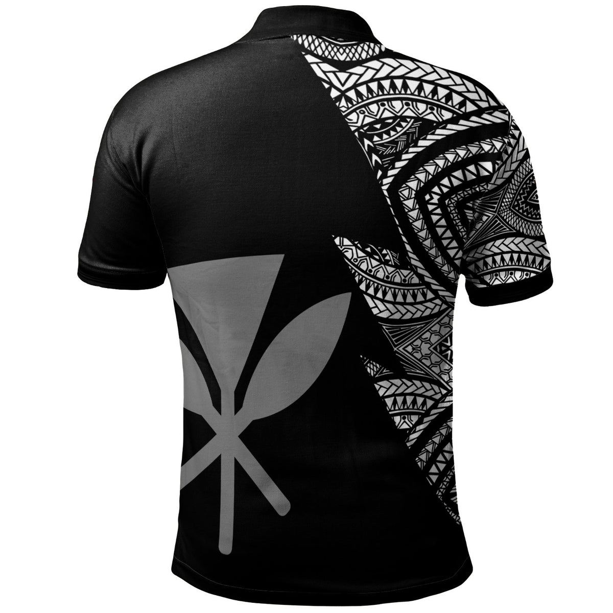 Hawaii Kanaka Maoli Custom Polo Shirt Flash Style White - Polynesian Pride