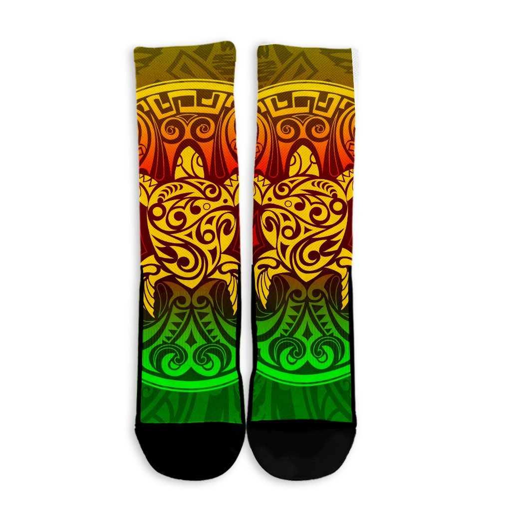 Kanaka Maoli Turtle Polynesian Crew Socks - AH - Polynesian Pride