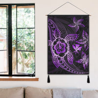 Kanaka Map Hibiscus Plumeria Turtle Art Violet Polynesian Hanging Poster - AH - Polynesian Pride